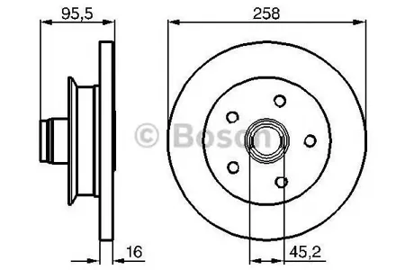 BOSCH 0986478224 Диск тормозной