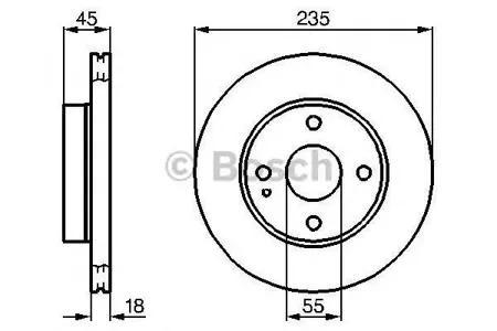 BOSCH 0986478241 Диск торм.вент.