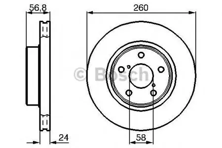 BOSCH 0986478293 Диск торм.вент.