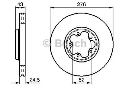 BOSCH 0986478299 Диск торм.вент.
