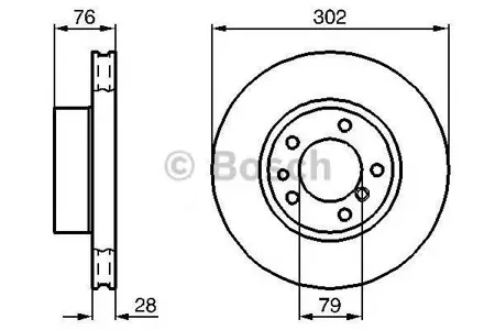 BOSCH 0986478317 Диск торм.вент.