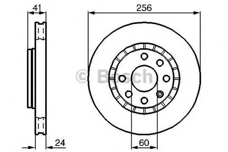 BOSCH 0986478327 Диск торм.вент.