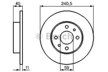 BOSCH 0986478342 Диск тормозной