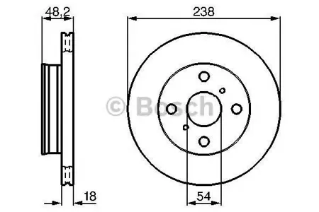 BOSCH 0986478385 Диск торм.вент.