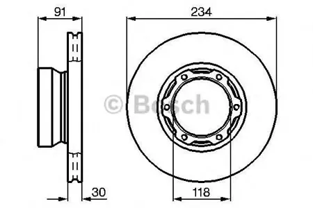 BOSCH 0986478407 Диск торм.вент.