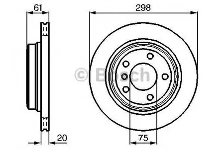 BOSCH 0986478426 Диск торм.вент.