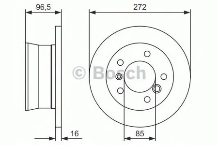 BOSCH 0986478433 Диск тормозной