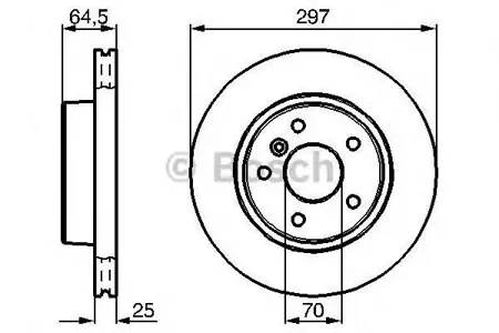 BOSCH 0986478483 Диск торм.вент.