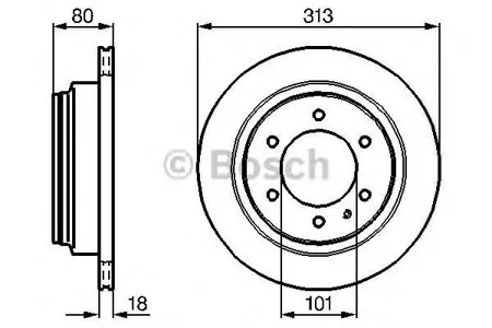 BOSCH 0986478496 Диск торм.вент.