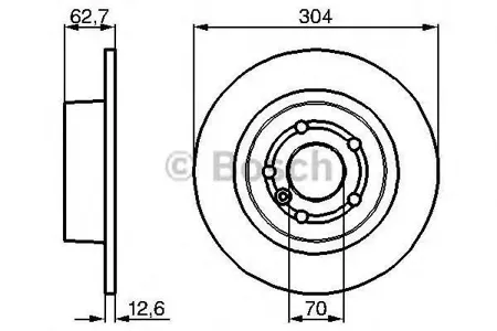 BOSCH 0986478497 Диск тормозной
