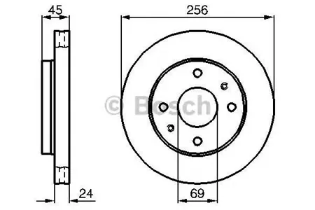 BOSCH 0986478531 Диск торм.вент.