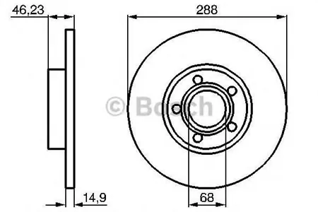 BOSCH 0986478545 Диск тормозной