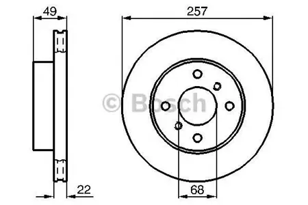 BOSCH 0986478567 Диск торм.вент.