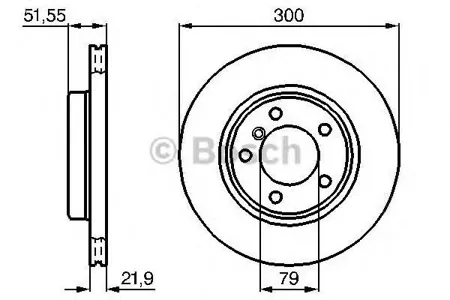 BOSCH 0986478571 Диск торм.вент.