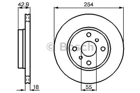 BOSCH 0986478585 Диск торм.вент.