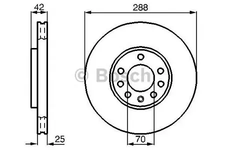 BOSCH 0986478588 Диск торм.вент.