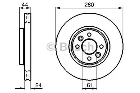 BOSCH 0986478590 Диск торм.вент.