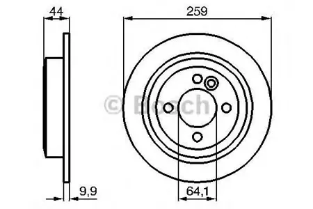 BOSCH 0986478601 Диск тормозной