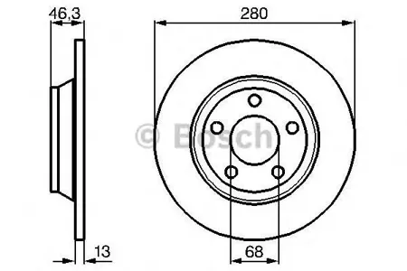 BOSCH 0986478615 Диск тормозной