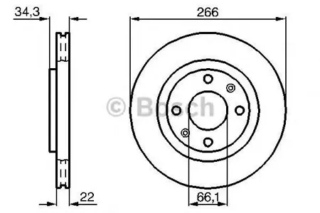 BOSCH 0986478618 Диск торм.вент.