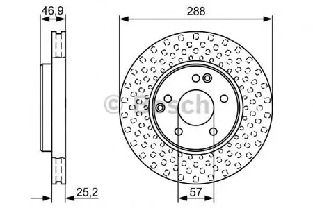 BOSCH 0986478624 Диск торм.вент.