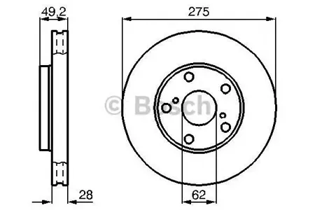 BOSCH 0986478632 Диск торм.вент.