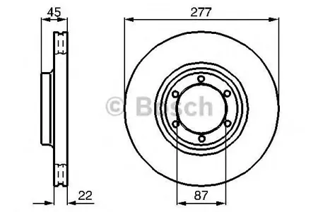BOSCH 0986478635 Диск торм.вент.