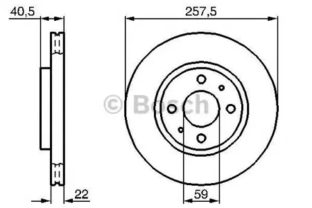 BOSCH 0986478639 Диск торм.вент.