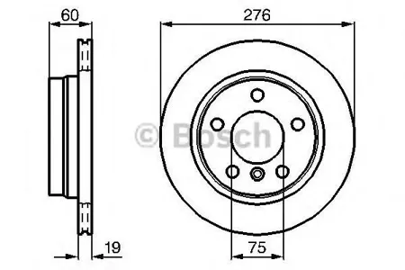 BOSCH 0986478642 Диск торм.вент.