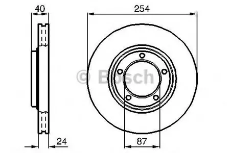 BOSCH 0986478663 Диск торм.вент.