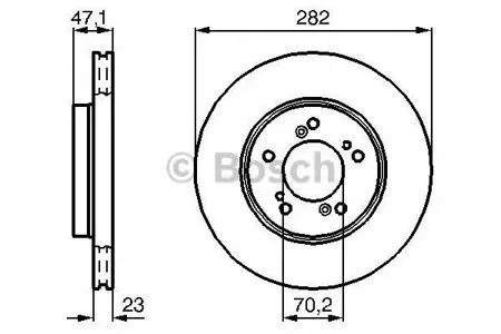 BOSCH 0986478667 Диск торм.вент.