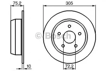 BOSCH 0986478771 Тормозной диск