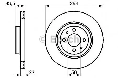 BOSCH 0986478810 Диск торм.вент.