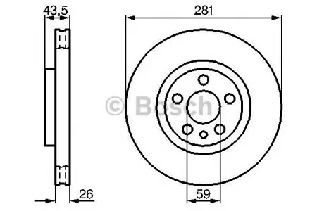 BOSCH 0986478812 Диск торм.вент.