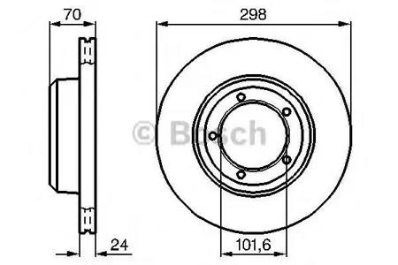 BOSCH 0986478824 Диск торм.вент.