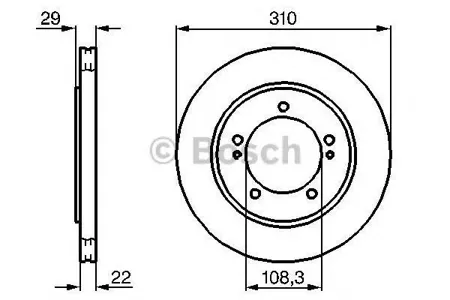 BOSCH 0986478839 Диск торм.вент.