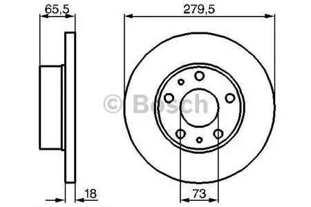 BOSCH 0986478843 Тормозной диск