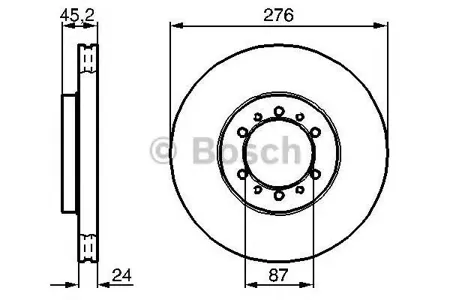 BOSCH 0986478844 Диск торм.вент.
