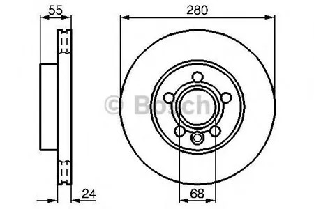 BOSCH 0986478846 Диск торм.вент.
