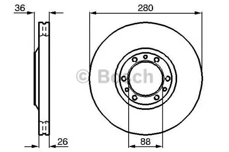 BOSCH 0986478854 Диск торм.вент.