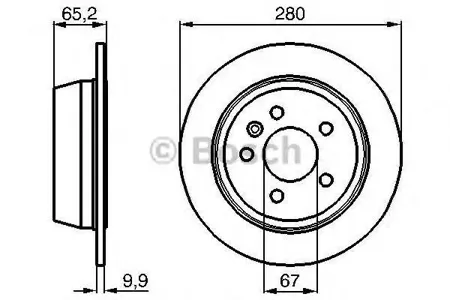 BOSCH 0986478873 Диск тормозной