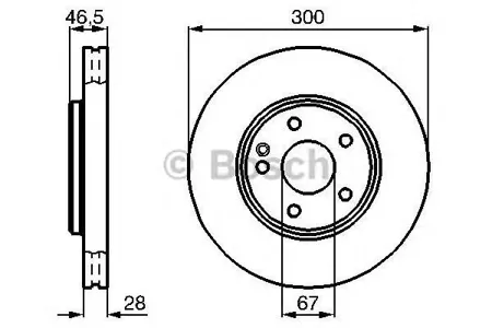 BOSCH 0986478876 Диск торм.вент.