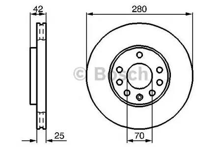 BOSCH 0986478883 Диск торм.вент.