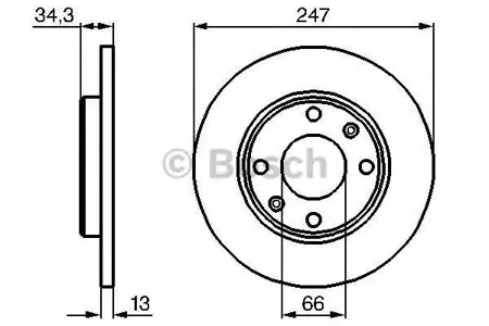 BOSCH 0986478887 Диск тормозной