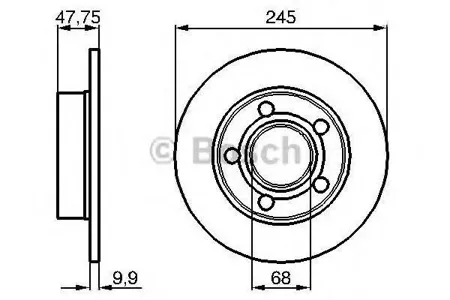 BOSCH 0986478888 Диск тормозной