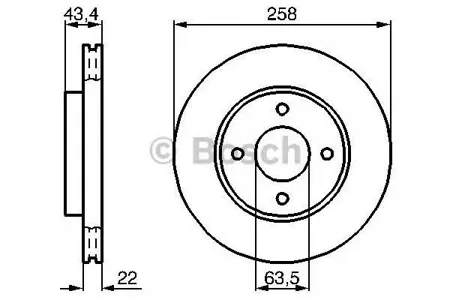 BOSCH 0986478892 Диск торм.вент.