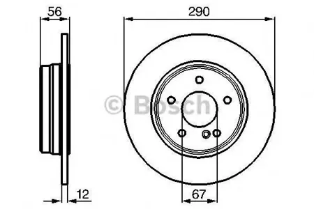 BOSCH 0986478899 Диск тормозной