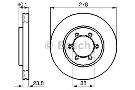BOSCH 0986478967 Диск торм.вент.