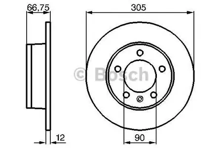 BOSCH 0986478970 Диск тормозной