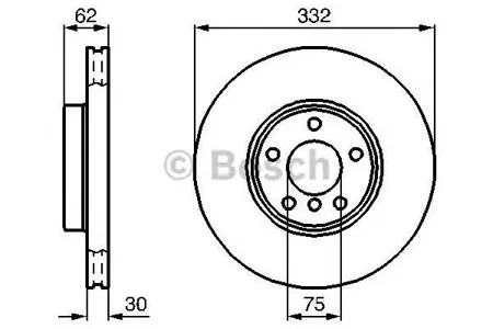 BOSCH 0986478974 Диск торм.вент.